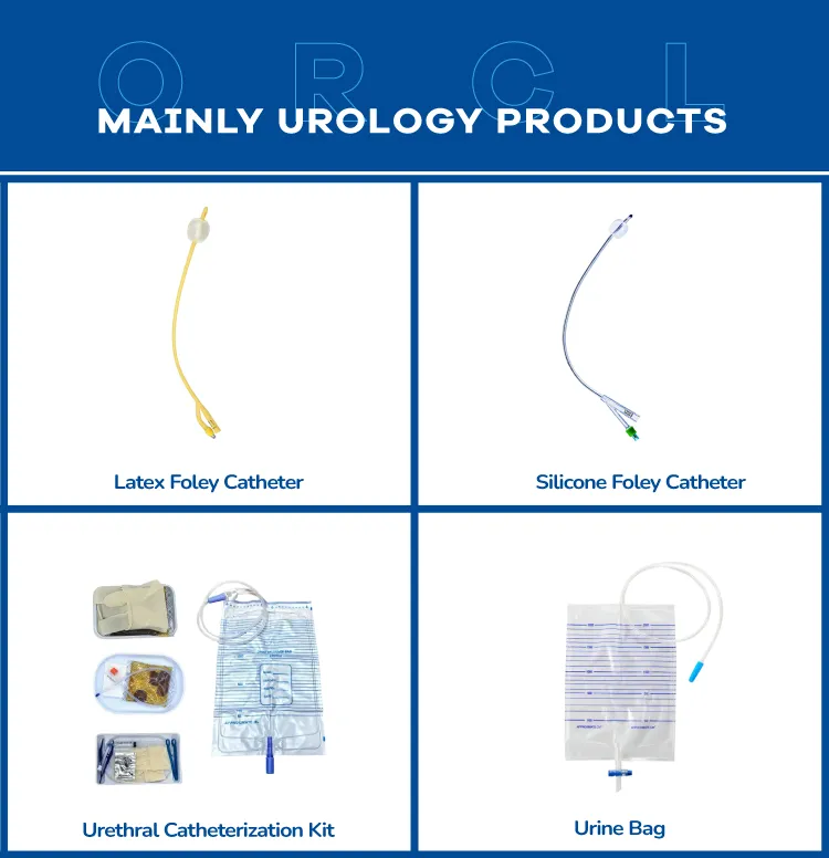 Cateter de Foley de silicone descartável 1 Way 2 Way 3 Way Fr6-Fr30 3