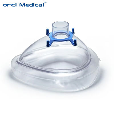 Máscara de respiração de oxigénio descartável de silicone médico PVC Máscara de anestesia sem válvula de inflação