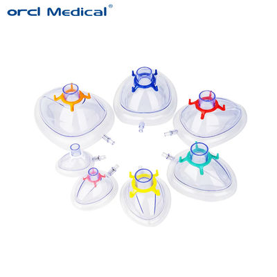 CE ISO aprovado Silicone Medical Disposable Adultos Pediátricos Bebê Neonato PVC Máscara de Anestesia Com válvula de verificação