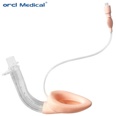 Máscara para vias respiratórias de dupla luz de silicone médico descartável de dupla cavidade