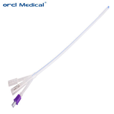 Cateter uretral de silicone médico 3 vias 16Fr 18Fr 20Fr 22Fr 24Fr