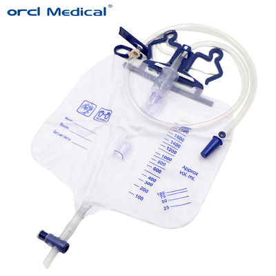 Sacos descartáveis cirúrgicos Urologia Médica Estéril 2000 ml Sacos de drenagem de urina de luxo