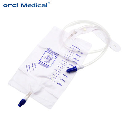 Clinical Urology Sacos de drenagem de urina de PVC descartáveis médicos com porta de amostragem