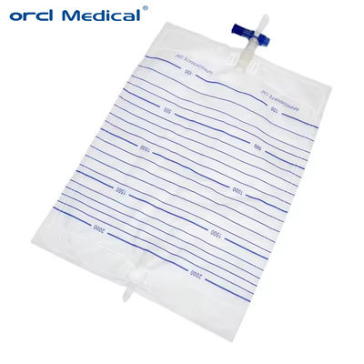 Sacos de drenagem de urina Estéril de uso médico descartável 2000 ml Saco para adultos Saco de coleta de urina