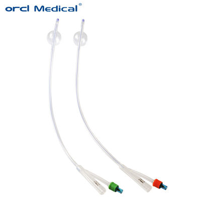 Produto médico descartável Cateter de Foley de silicone estéril de 2 vias/3 vias no departamento de urologia