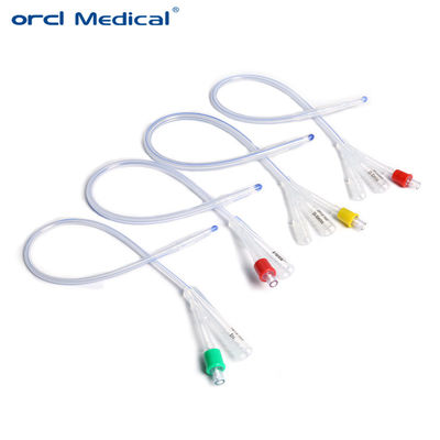 Cateter de Foley revestido com silicone médico Adultos tubo de cateter uretral em opções de 1 caminho 2 caminhos 3 caminhos