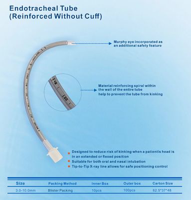 EQUIPAMENTO MÉDICO Free Latex reforçado PVC Cuffed / Uncuffed 2.0-10.0mm MM