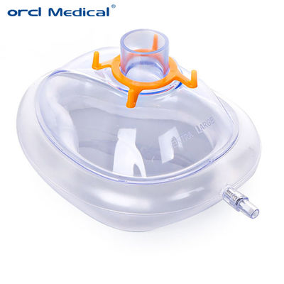 Máscara facial médica descartável PVC Máscara de anestesia para máquina de anestesia