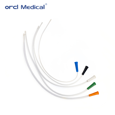 Cateter de sucção de PVC estéril de uso único, de grau médico, tamanhos Fr6-22, com marcas de graduação