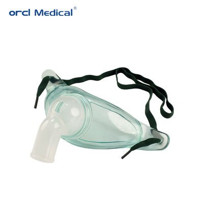 Dispositivos médicos de uso único Máscara facial de oxigénio de PVC Máscara de traqueostomia para adultos/pediátricos
